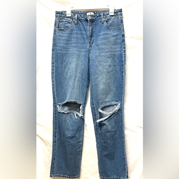 Denim - BP wide leg baggy ripped jeans